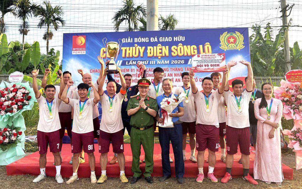 Sôi nổi giải bóng đá tranh Cúp Thủy điện Sông Lô lần thứ III năm 2026